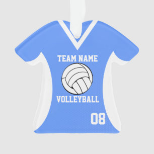 Volleyball Sports Jersey Blue mit Foto Ornament