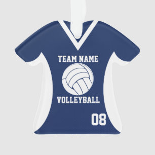 Volleyball Sports Jersey Blue mit Foto Ornament