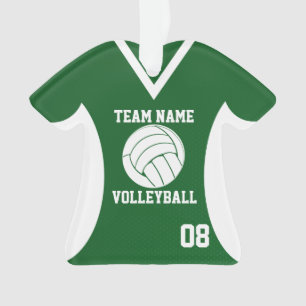 Volleyball Sports Jersey Green mit Foto Ornament