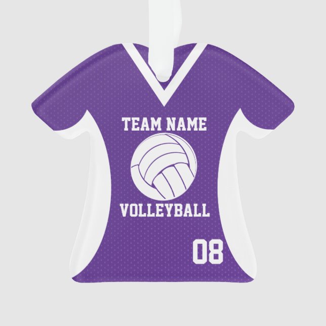 Volleyball Sports Jersey Lila Ornament (Vorderseite)