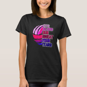 Volleyball Sprichwort unser Blut Unser Schweiß, de T-Shirt