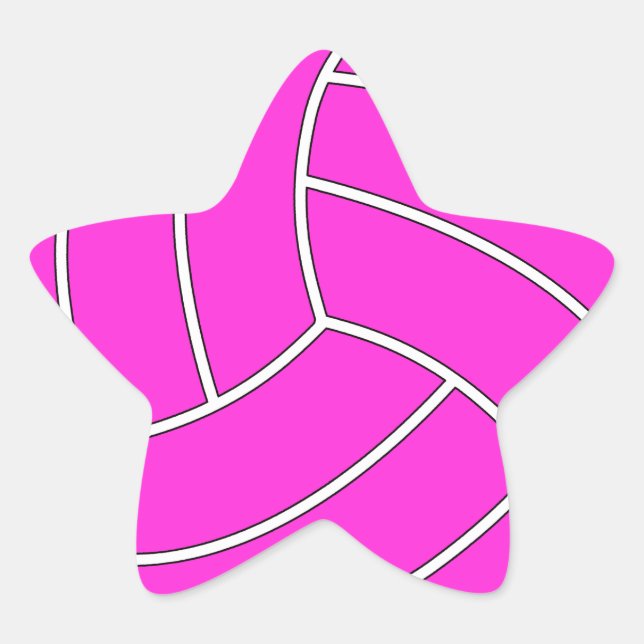 Volleyball Star Farbkleber Stern-Aufkleber (Vorderseite)