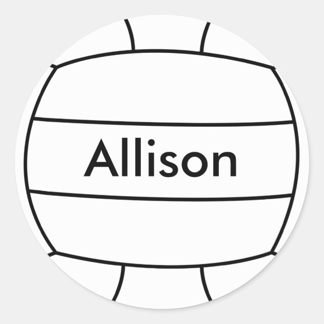 Volleyball-Sticker Runder Aufkleber (Vorderseite)