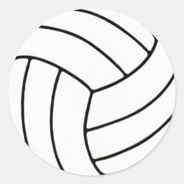 Volleyball-Sticker Runder Aufkleber (Vorderseite)