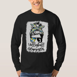 Volleyball-Stiefschwester Vintage Leopard Unordent T-Shirt
