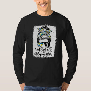 Volleyball-Stiefschwester Vintage Leopard Unordent T-Shirt