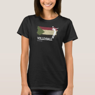 Volleyball Sudan Flag Mädchen Volleyball Frauen T-Shirt