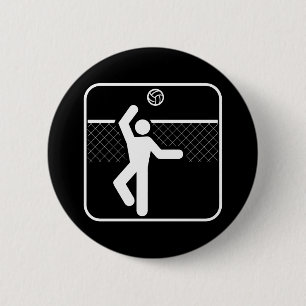 Volleyball-Symbol-Knopf Button