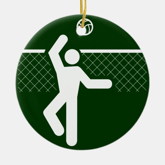 Volleyball-Symbol-Verzierung Keramik Ornament (Vorne)