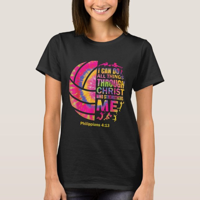 Volleyball T Shirt Teen Girls Christlich Chri (Vorderseite)