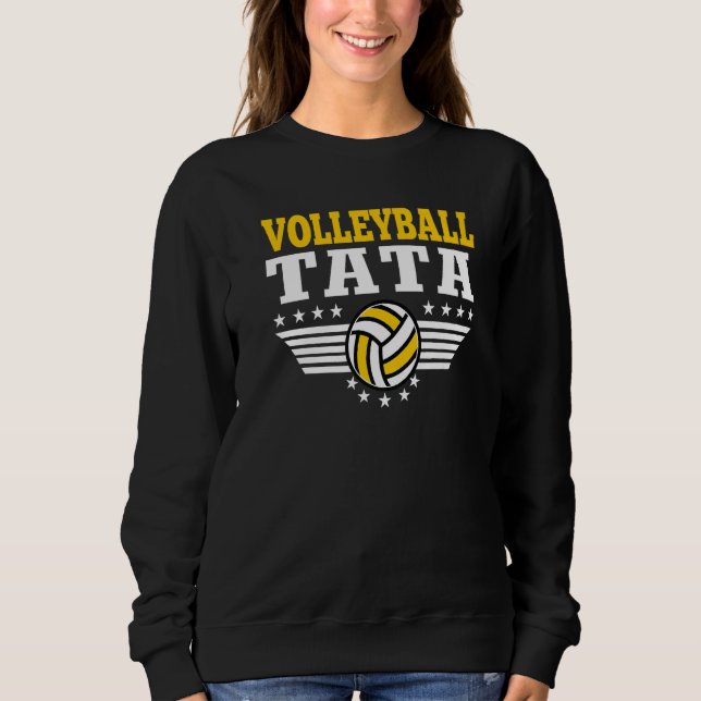 Volleyball Tata Retro Volleyball Father Player Sweatshirt (Vorderseite)