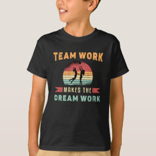 Volleyball Team Arbeit macht Dream Work Beach Retr T-Shirt