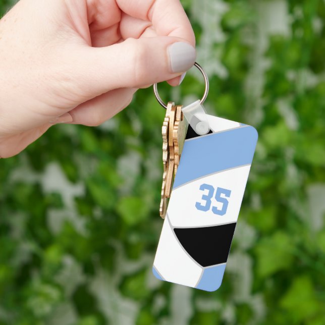 Volleyball-Team erhält hellblaues Schwarz Schlüsselanhänger (Hand)