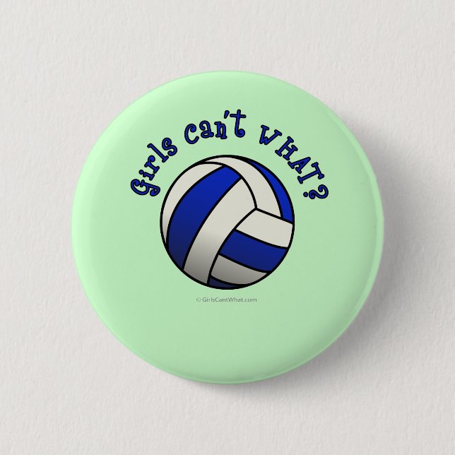 Volleyball Team Geschenke - Blau Button (Vorderseite)
