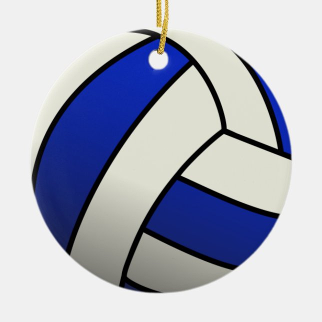 Volleyball Team Geschenke - Blau Keramik Ornament (Vorne)