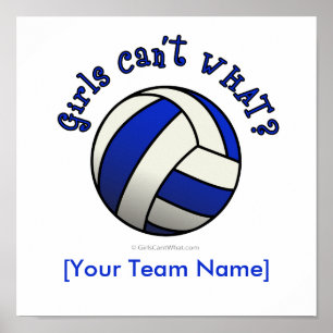 Volleyball Team Geschenke - Blau Poster