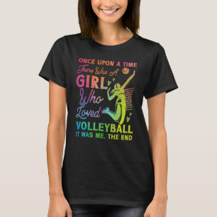 Volleyball Team Girl Wasserfarbe einmal auf T-Shirt