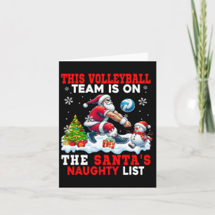 Volleyball Team ist auf der Weihnachtsliste für di Karte