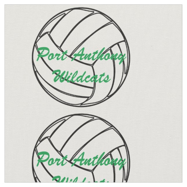 Volleyball-Team-Name im Grün Stoff (Nahaufnahme)