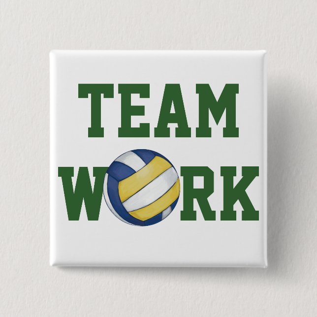 Volleyball Team Name und Nummer Button (Vorderseite)