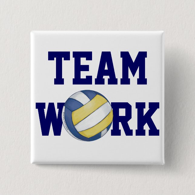 Volleyball Team Name und Nummer Button (Vorderseite)