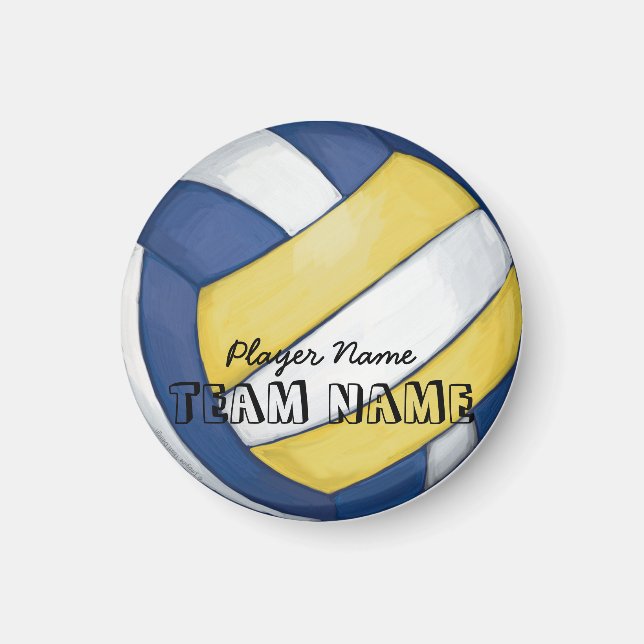 Volleyball Team Name und Nummer Magnet (Vorne)