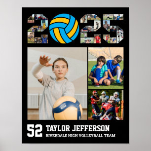 Volleyball Team Senior Class of 2025 Foto Collage Poster