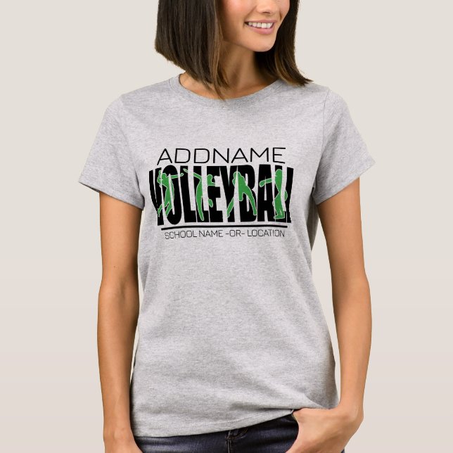 Volleyball Team Spieler ADD NAME School Top Athlet (Vorderseite)
