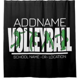 Volleyball Team Spieler ADD NAME School Top Athlet Duschvorhang