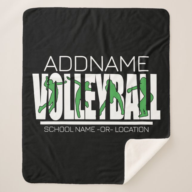 Volleyball Team Spieler ADD NAME School Top Athlet Sherpadecke (Vorderseite)