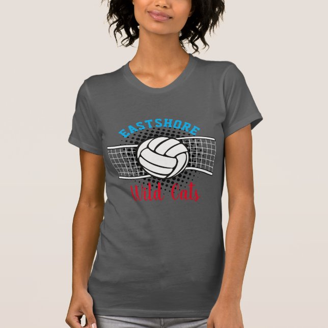 Volleyball-Team Spirit-Shirts T-Shirt (Vorderseite)