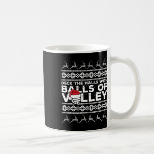 Volleyball Team Ugly Sweater Christmas Lights Sant Kaffeetasse