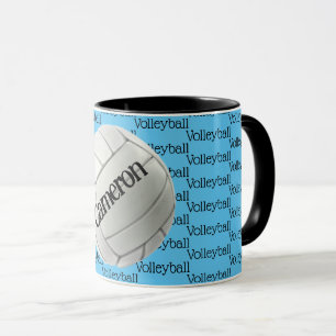 Volleyball Tiled Text Design Coffee Tasse
