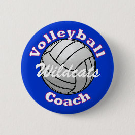 Volleyball-Trainer auf Blau Button