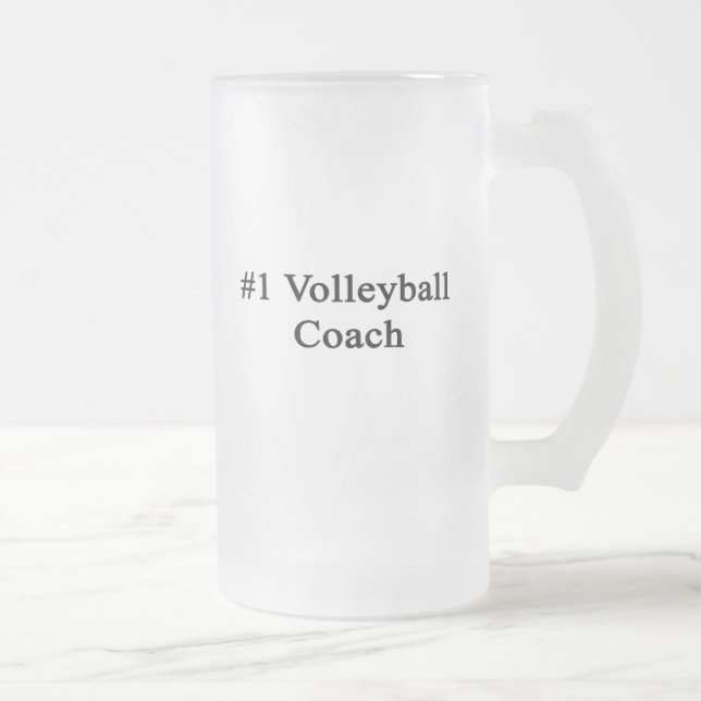 Volleyball-Trainer der Nr.-1 Mattglas Bierglas (Rechts)