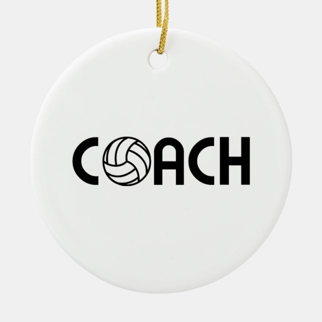Volleyball-Trainer Keramik Ornament (Vorne)