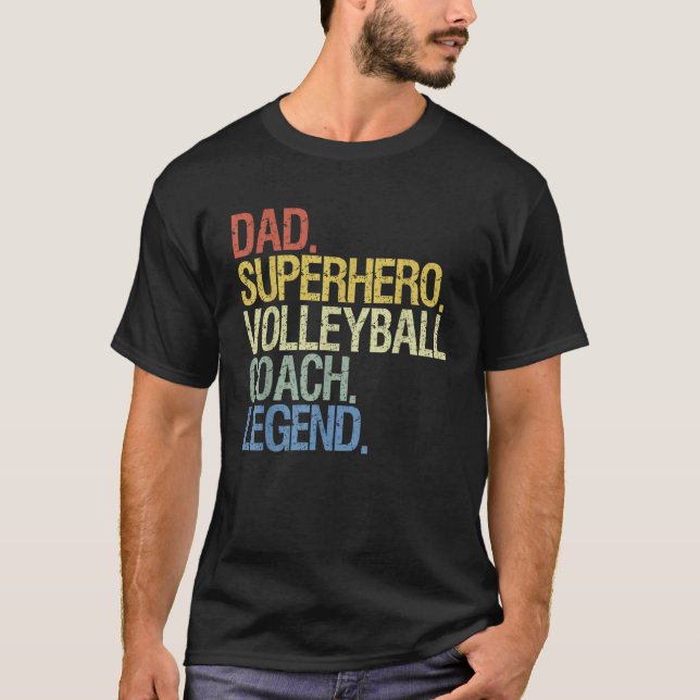 Volleyball-Trainer Papa T-Shirt (Vorderseite)