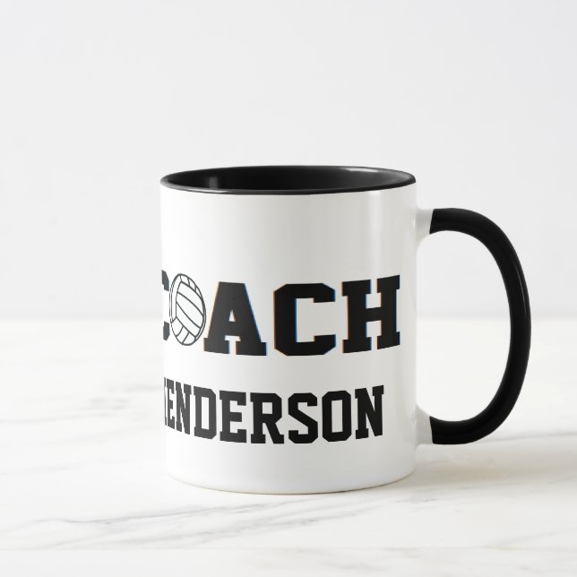 Volleyball-Trainer - personalisiert Tasse (Rechts)