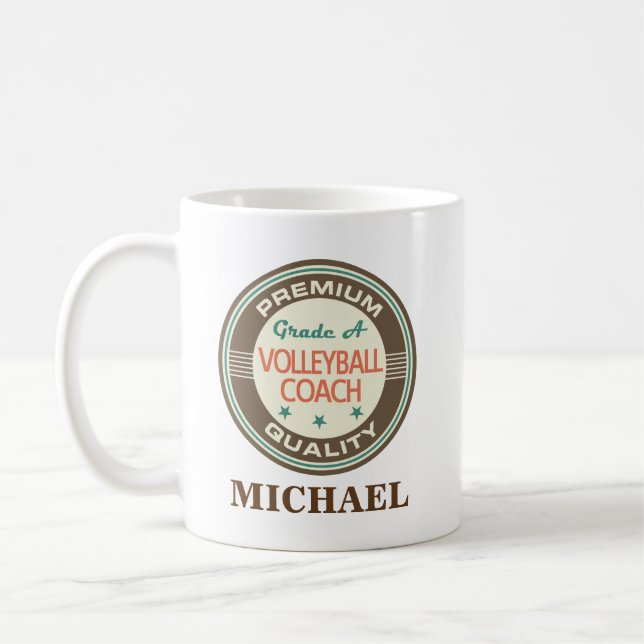 Volleyball-Trainer-personalisiertes Tasse (Links)