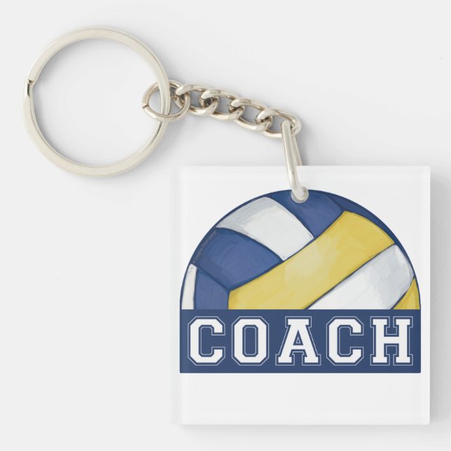 Volleyball-Trainer Schlüsselanhänger (Vorderseite)