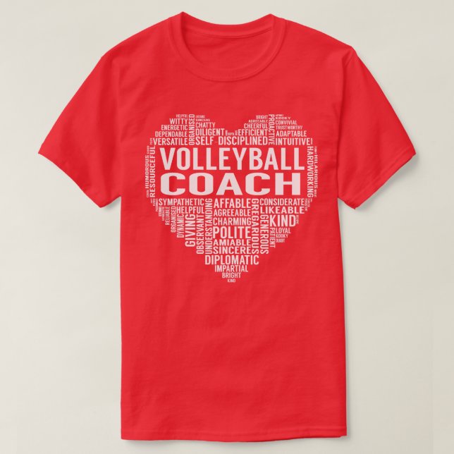 Volleyball-Trainerherz T-Shirt (Design vorne)