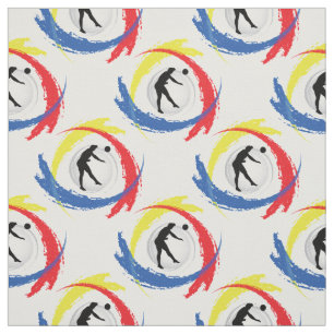 Volleyball-Tricolor Sport-Emblem (männliche Stoff