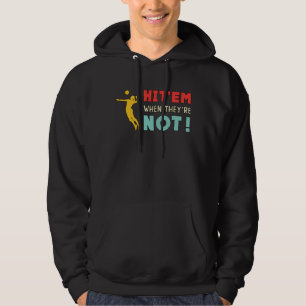 Volleyball trifft auf, wenn sie nicht Retro-Spiele Hoodie