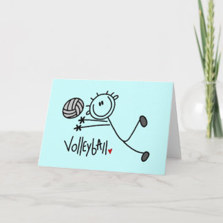 Volleyball-Tshirts und Geschenke für Strichmännche Karte