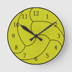 Volleyball-Uhr Runde Wanduhr