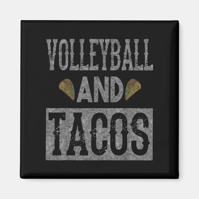 Volleyball und Tacos Fun Taco gestört Magnet (Vorne)
