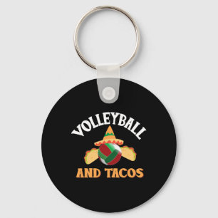 Volleyball und Tacos Funny Taco Schlüsselanhänger
