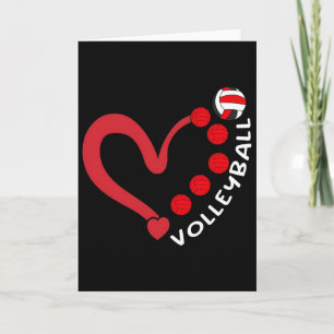 Volleyball Valentinstag Herz Volleyball Liebhaber Karte