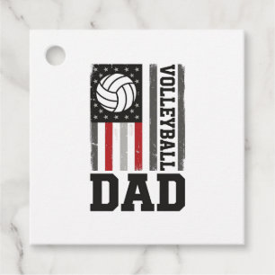 Volleyball-Vater Amerikanische Flagge Vintage-Grav Geschenkanhänger