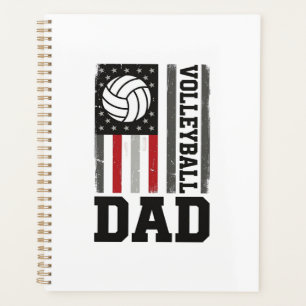 Volleyball-Vater Amerikanische Flagge Vintage-Grav Planer